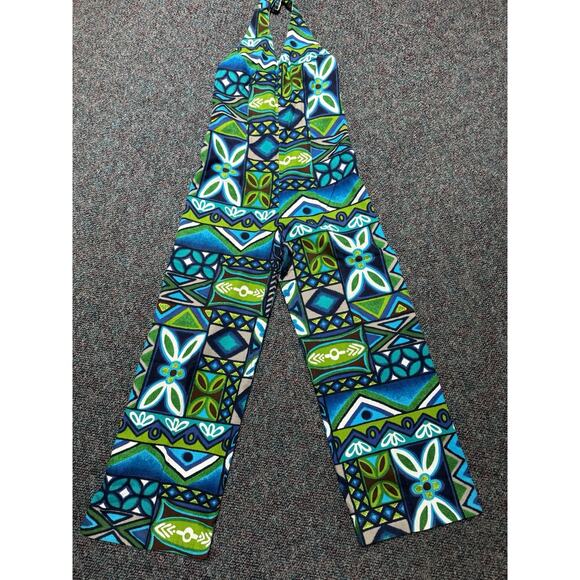 Boho Jumpsuit Womens Small Handmade Artsy Colorful Art To Wear Hippie - Picture 9 of 9
